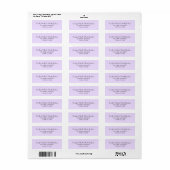 Elegant Modern Purple Contemporary Calligraphy Etiket (Full Sheet)