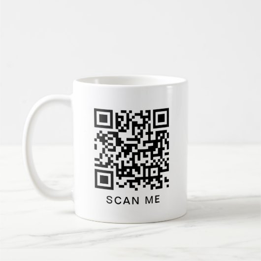 Elegant Modern QR Code Scan Me Create Your Own Koffiemok (Links)