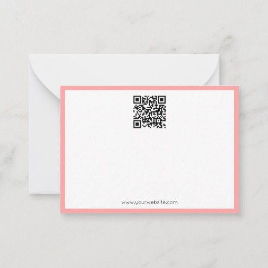 Elegant Modern QR Code Typography Script Name Notitiekaartje (Achterkant)