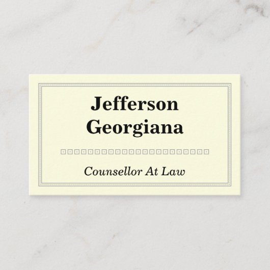 Elegant & modern raadsman bij het Visitekaartje va (Voorkant)