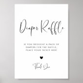 Elegant & Modern Raffle teken Poster (Voorkant)