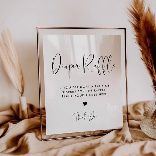 Elegant & Modern Raffle teken Poster