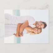 Elegant Modern Rainbow Confetti Photo Wedding Uitnodiging Briefkaart (Achterkant)