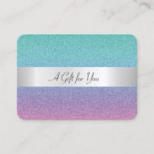 Elegant Modern Rainbow Ombre Glitter, Stripes Kortingskaartje (Voorkant)