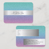 Elegant Modern Rainbow Ombre Glitter, Stripes Kortingskaartje (Voorkant / Achterkant)