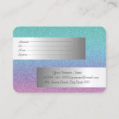 Elegant Modern Rainbow Ombre Glitter, Stripes Kortingskaartje (Achterkant)