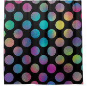 Elegant Modern Rainbow Polka Dots Patroon | Douchegordijn (Voorkant)