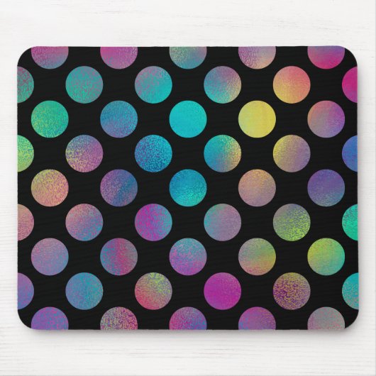 Elegant Modern Rainbow Polka Dots Patroon | Muismat (Voorkant)