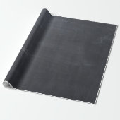 Elegant modern Real Chalkboard Blackboard Black Cadeaupapier (Uitgerold)