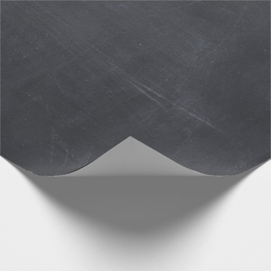Elegant modern Real Chalkboard Blackboard Black Cadeaupapier (Hoek)