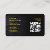 Elegant modern Real Estate Agent Realtor QR Visitekaartje (Achterkant)
