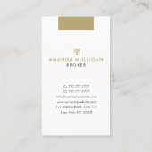 Elegant modern Real Estate Agent Visitekaartje (Achterkant)