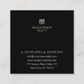 Elegant modern Real Estate Agent Visitekaartje (Achterkant)