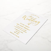 Elegant modern Real Gold Script Weddenschap Folie Uitnodiging (Gedraaid)