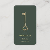 Elegant modern realtor Real Estate Agent Visitekaartje (Voorkant)