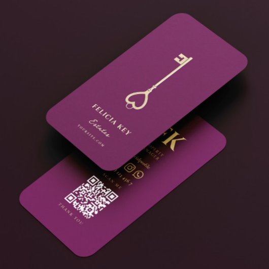 Elegant modern realtor Real Estate Agent Visitekaartje