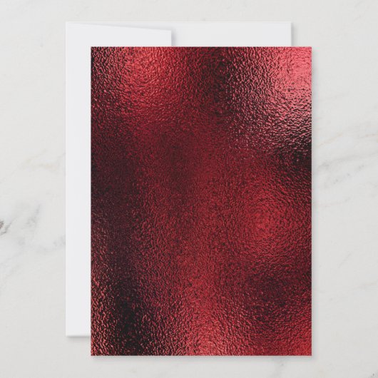 Elegant Modern Red and Gold Reindeer Christmas Kaart (Achterkant)