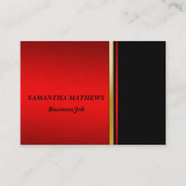ELEGANT MODERN RED BLACK CORPORATE PROFESSIONAL VISITEKAARTJE