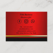 ELEGANT MODERN RED BLACK CORPORATE PROFESSIONAL VISITEKAARTJE (Achterkant)