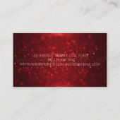 Elegant Modern Red Bokeh Glitter Headphone DJ Visitekaartje (Achterkant)