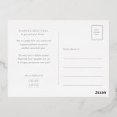 Elegant Modern Red Business Seasonal Greetings Folie Feestdagen Briefkaart (Achterkant)