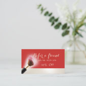 Elegant Modern, Red, Makeup Brush Reference Kaart (Staand voorkant)
