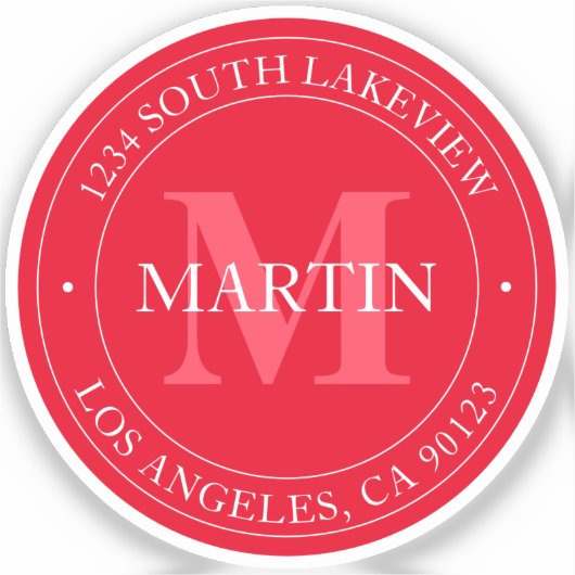 Elegant Modern Red Sticker (Voorkant)