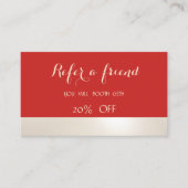 Elegant Modern, Red, Striped Reference Kaart (Voorkant)