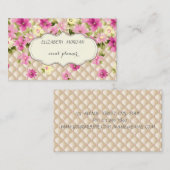 Elegant, Modern, Romantic, Flowers Visitekaartje (Voorkant / Achterkant)