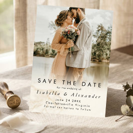 Elegant Modern Romantic Full Photo Wedding  Save The Date