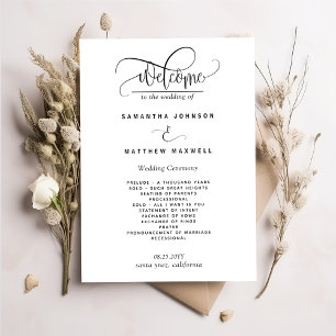 Elegant, Modern, Romantisch Huwelijksprogramma
