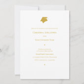 Elegant modern rond foto Afstuderen Kaart (Achterkant)