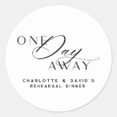 Elegant modern ronde sticker (Voorkant)