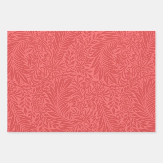 Elegant modern rood flessenpatroon inpakpapier vel (Voorkant 3)