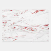 Elegant modern rood goudgroen witte marmer inpakpapier vel (Voorkant 2)
