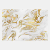 Elegant modern rood goudgroen witte marmer inpakpapier vel (Voorkant)