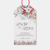 Elegant modern rood Vrijgezellenfeest Cadeaulabel (Voorkant)
