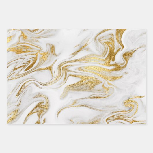 Elegant modern rood wit marmer inpakpapier vel (Voorkant)