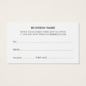 Elegant Modern Roos Black White Stripes Visitekaartje (Achterkant)