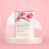 Elegant modern Roos Eenvoudige moederdag BRUNCH Kaart