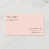 Elegant modern Roos Floral Visitekaartje (Achterkant)