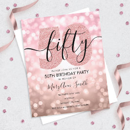 Elegant modern Roos Gold 50e verjaardag