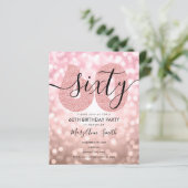 Elegant modern Roos Gold 60e verjaardag (Staand voorkant)