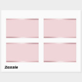 Elegant modern Roos Gold Blank Sjabloon Trendy Rechthoekige Sticker (Vel)