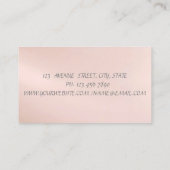 Elegant modern Roos Gold Brush Stroke, geometrisch Visitekaartje (Achterkant)