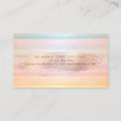 Elegant Modern, Roos Gold Brush Stroke Macarons Visitekaartje (Achterkant)