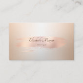 Elegant Modern, Roos Gold Brush Stroke Visitekaartje (Voorkant)