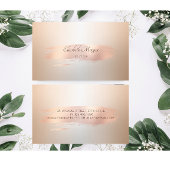 Elegant Modern, Roos Gold Brush Stroke Visitekaartje