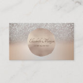 Elegant Modern, Roos Gold Circle Bokeh Ombre Visitekaartje (Voorkant)
