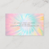 Elegant Modern, Roos Gold Cupcake Tie Dye Visitekaartje (Achterkant)